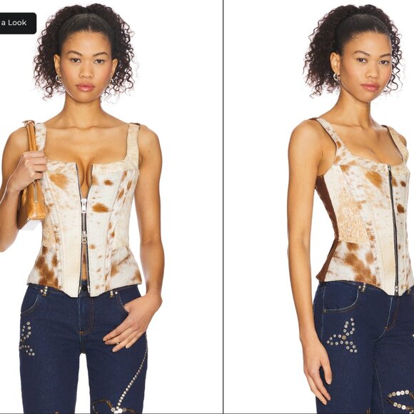 Understated Leather x REVOLVE Cowhide Bustier NWT - Picture 5 of 5